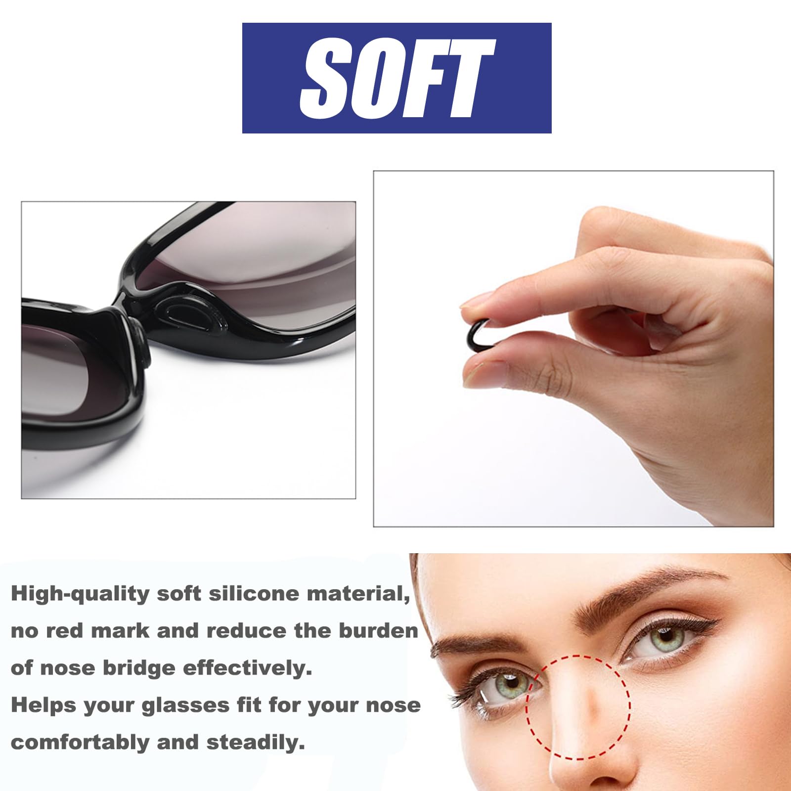 UPIONIC pattes nasales en forme D, tenue stable pour lunettes