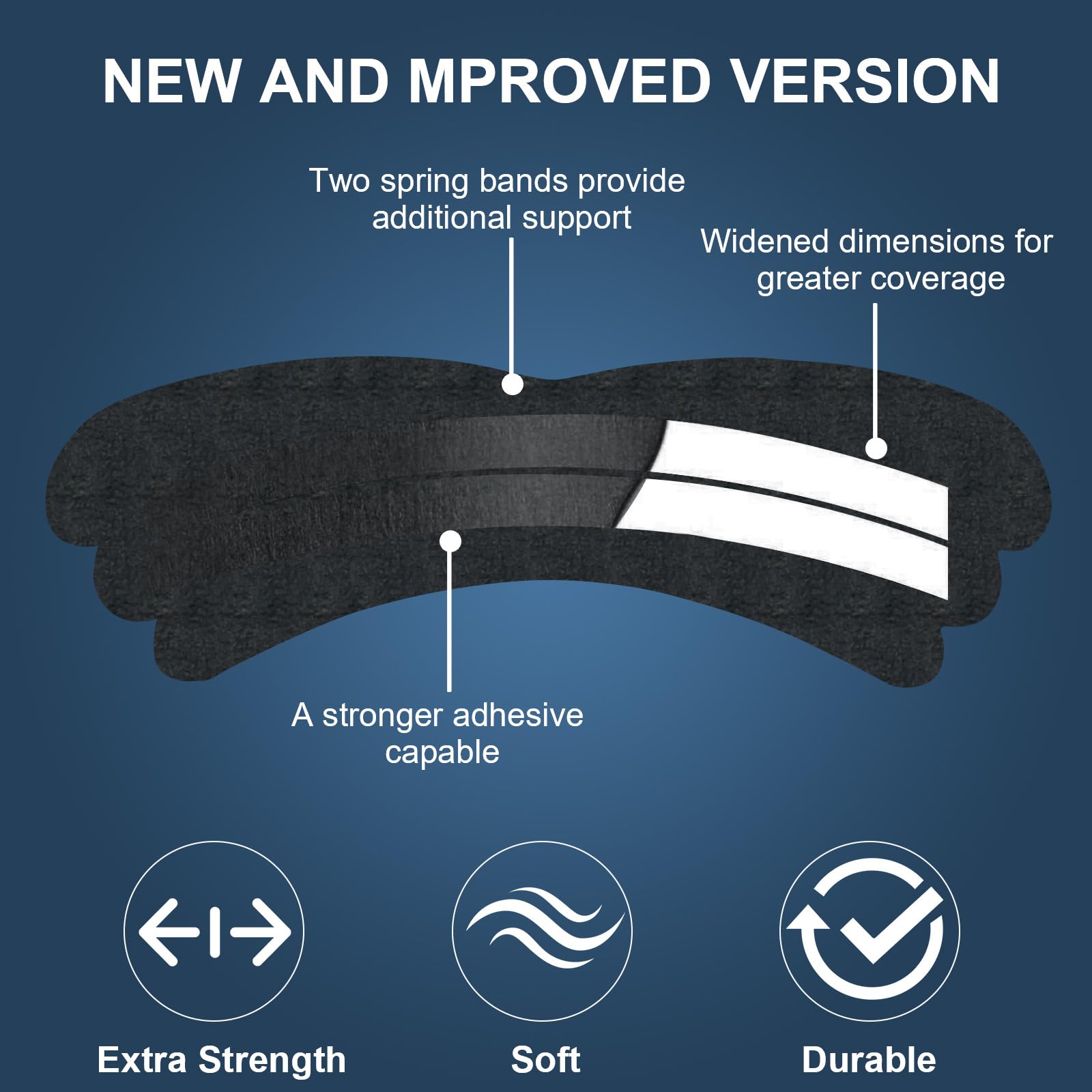 Forme papillon et double support des bandes nasales UPMOSTEK, meilleure ventilation