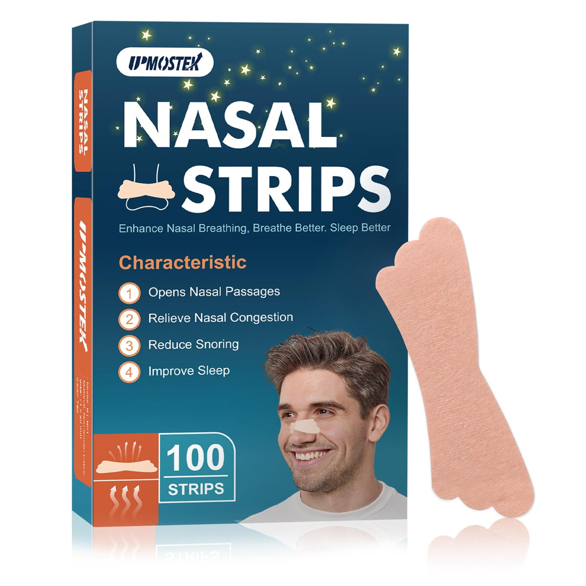 Bandes nasales UPMOSTEK extra fort pour ronflement: amélioration du flux d'air