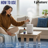 Étiquette UpNature Breathe indiquant pureté et naturalité