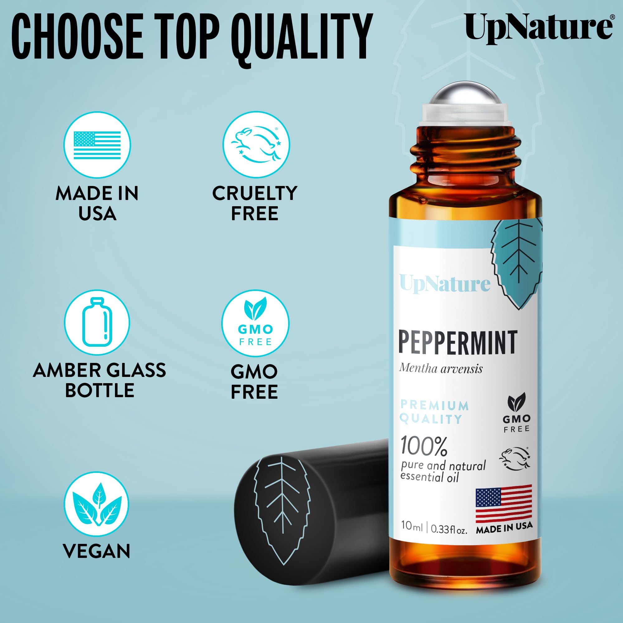 UpNature huile menthe-roll-on-aromatherapie : favorise détente et concentration lors des trajets.
