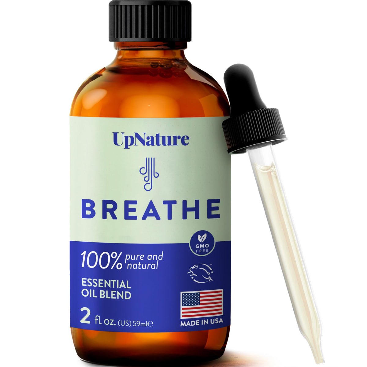 Flacon UpNature Breathe 2oz prêt à diffuser pour une respiration plus claire