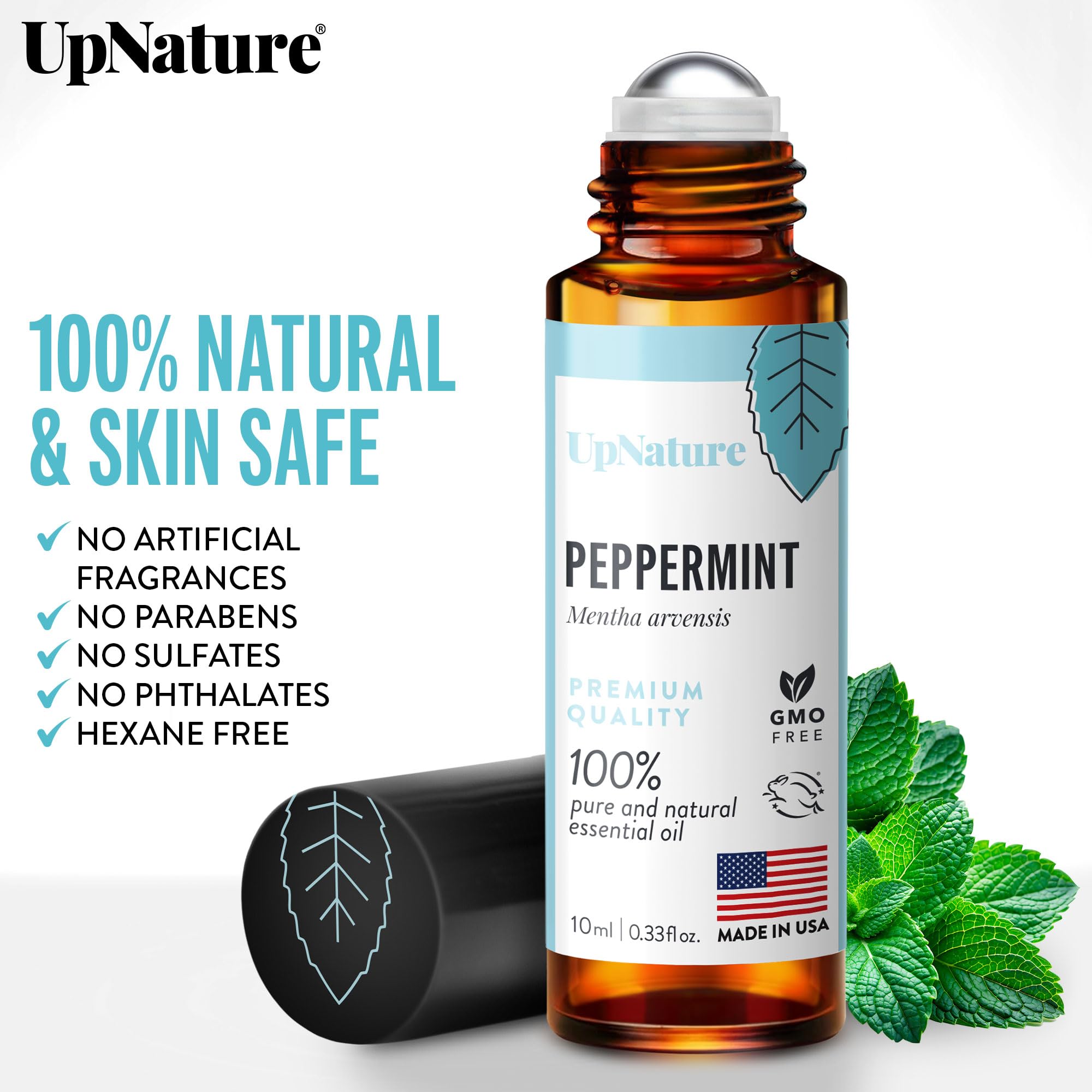 UpNature roll-on menthe-temples : soulagement ciblé des tensions et fatigue.