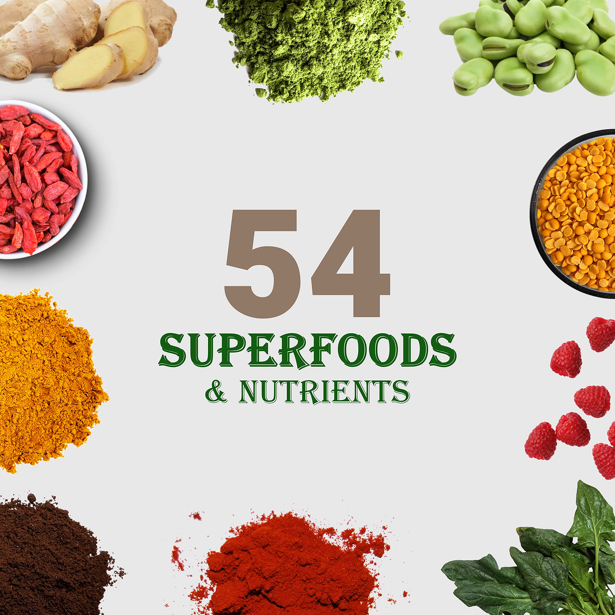 UpNourish 54 super-aliments; mélange riche en vitamines et minéraux