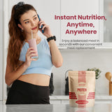 UpNourish Étiquette nutritionnelle vegan clairement affichée sur l'emballage.