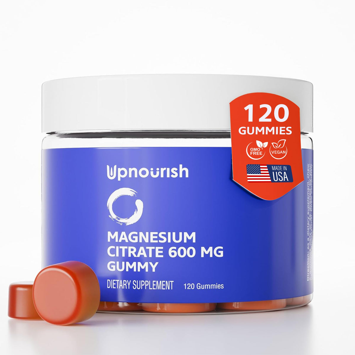 Gommes UpNourish magnésium dans la bouteille, soutien potentiel à la détente musculaire