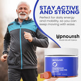 Étiquette UpNourish avec ingrédients clairs, sans gluten et sans OGM