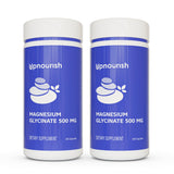 UpNourish Magnésium Glycinate - bouteille ouverte facilitant la prise quotidienne et le calme potentiel.