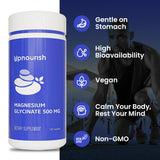 UpNourish magnésium glycinate 500 mg – capsule individuelle facilité d'ingestion
