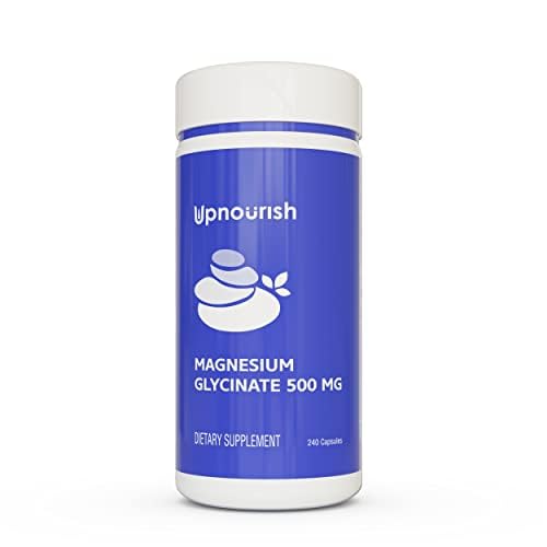 UpNourish magnésium glycinate 500 mg – étiquette et ingrédients, choix végane et pur