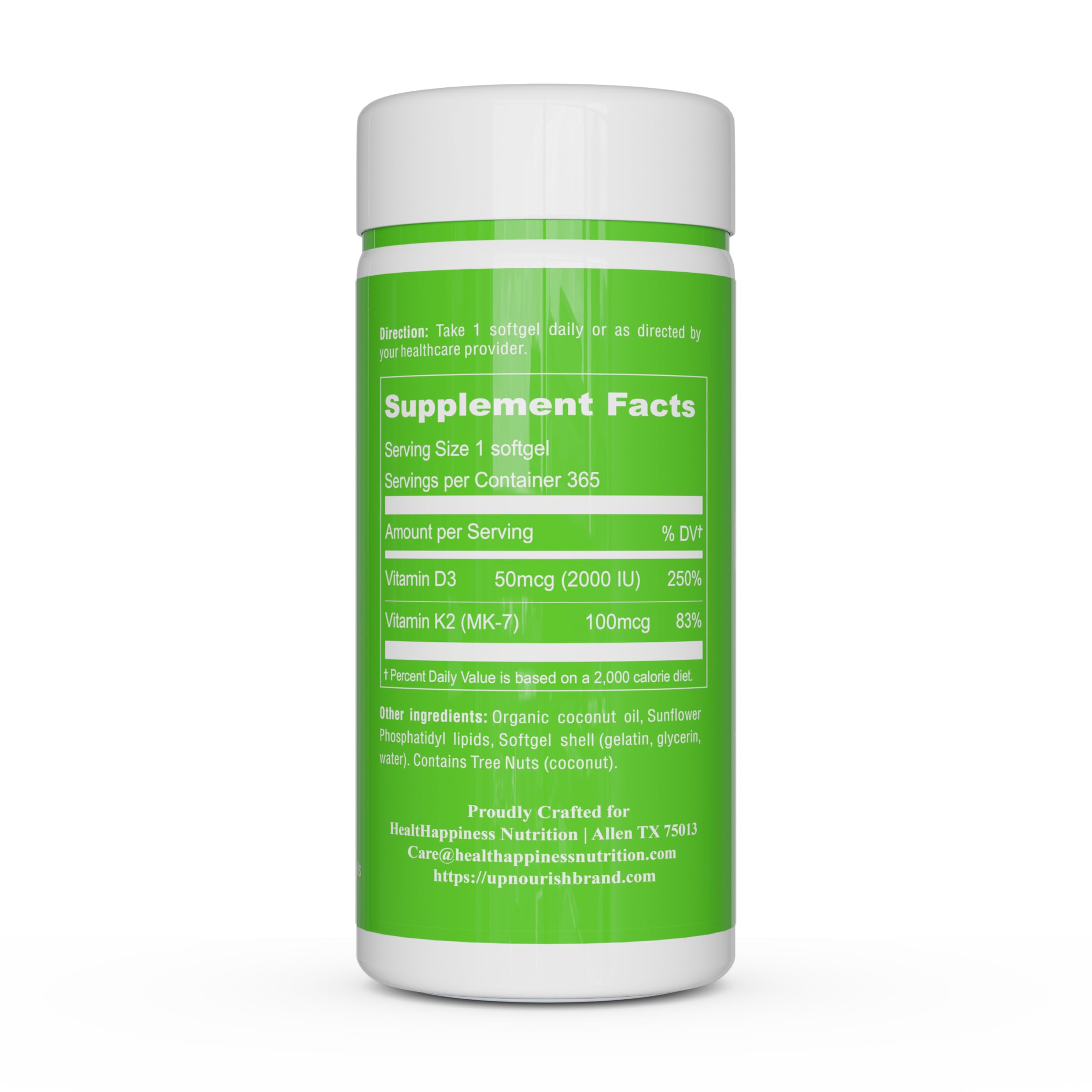 UpNourish softgel mince, facile à avaler au quotidien