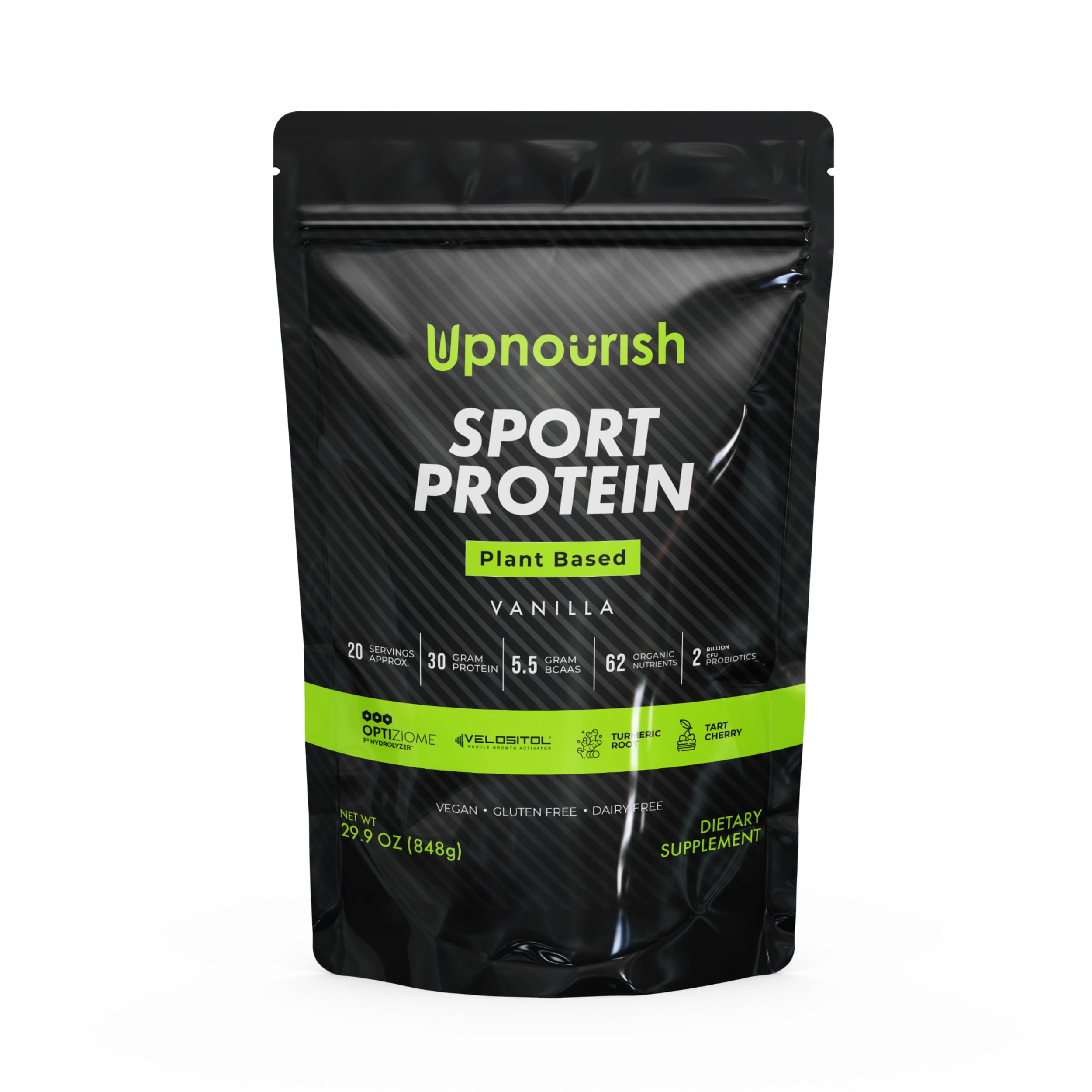 UpNourish vanille shaker sport pour récupération après séance