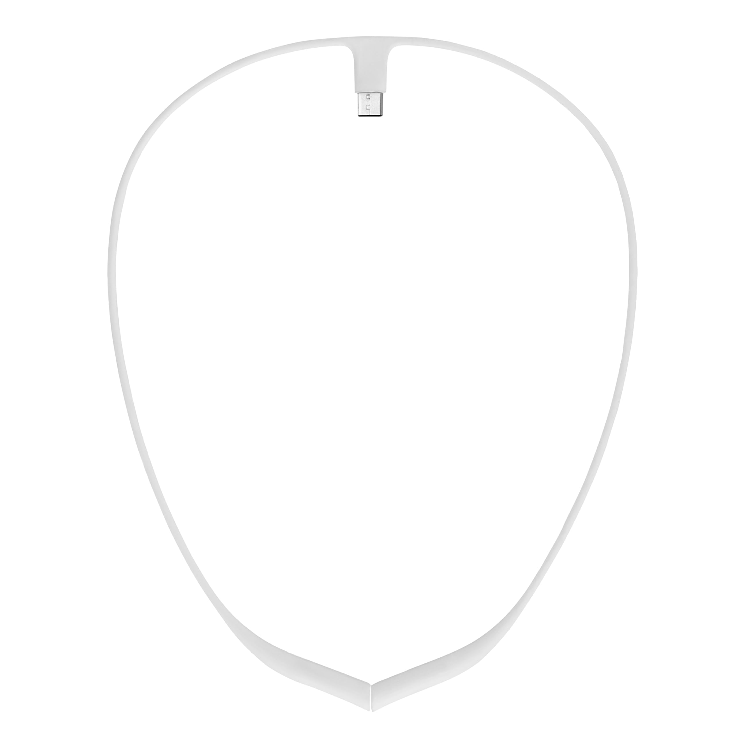 Collier Upright GO – vue avant, collier blanc pour un usage discret au bureau