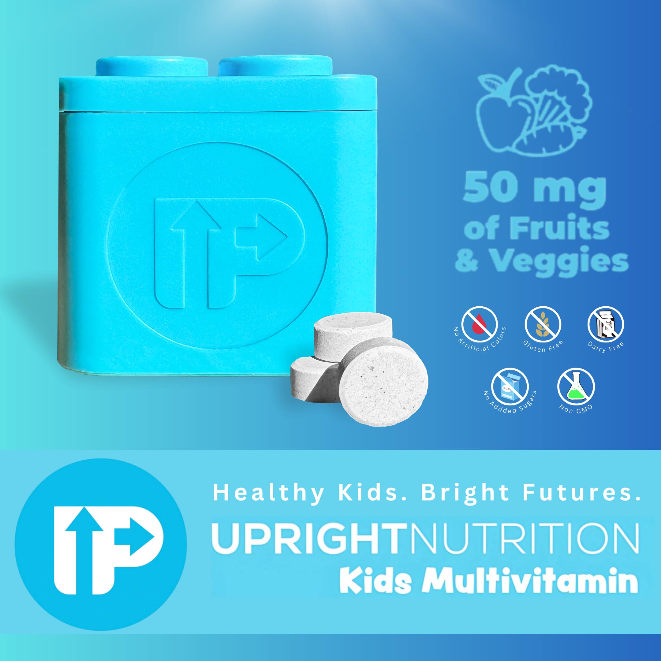 Upright Nutrition Enfants Multivitamine - Dose quotidienne facile à suivre pour les enfants.
