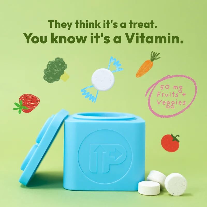 Upright Nutrition Enfants Multivitamine - Mélange fruits et légumes et 50 mg pour un complément sain.