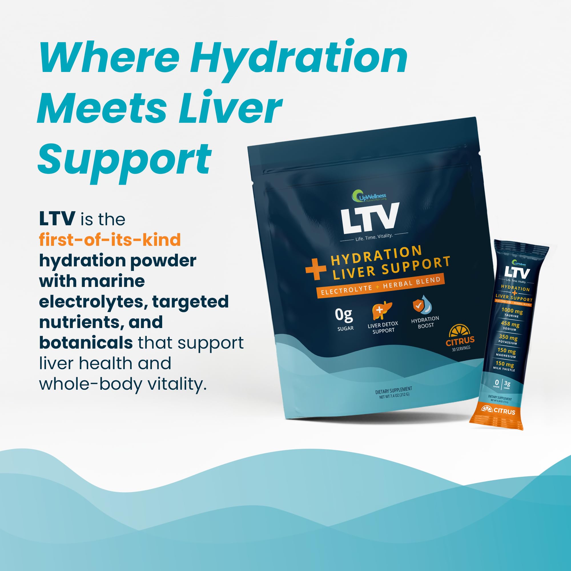 Boisson post-entraînement UpWellness LTV avec électrolytes marins pour récupération légère