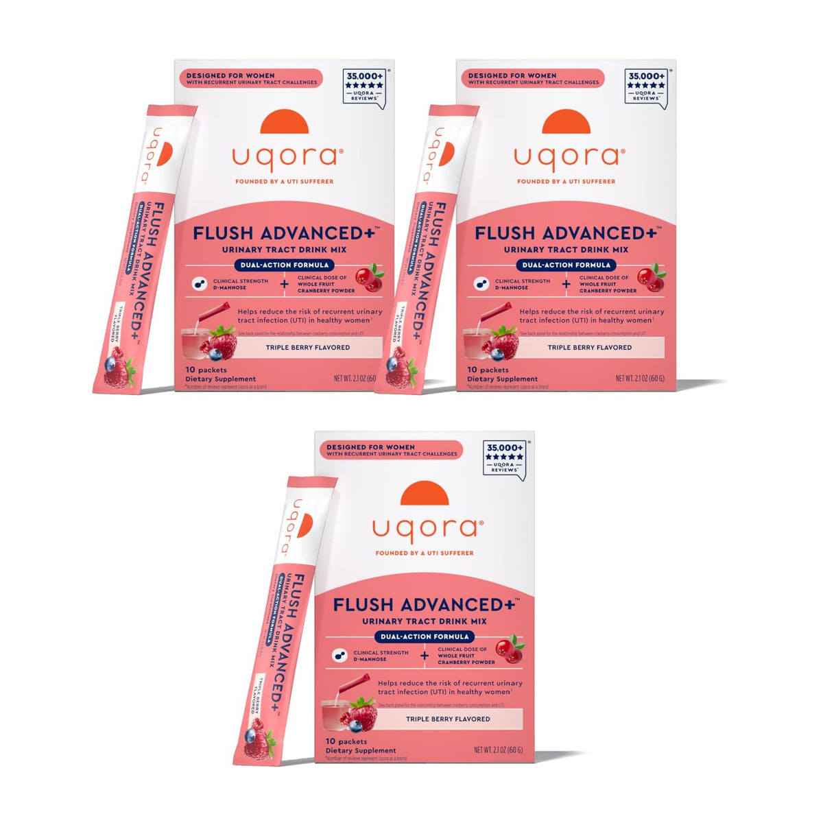Uqora Flush Advanced+ : sachet à dissoudre dans l'eau pour utilisation quotidienne