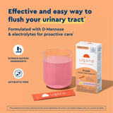 Sachets individuels Uqora Flush saveur citron-rose.