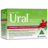 Poudre effervescente Ural à la canneberge pour un rafraîchissement et un potentiel soutien urinaire.