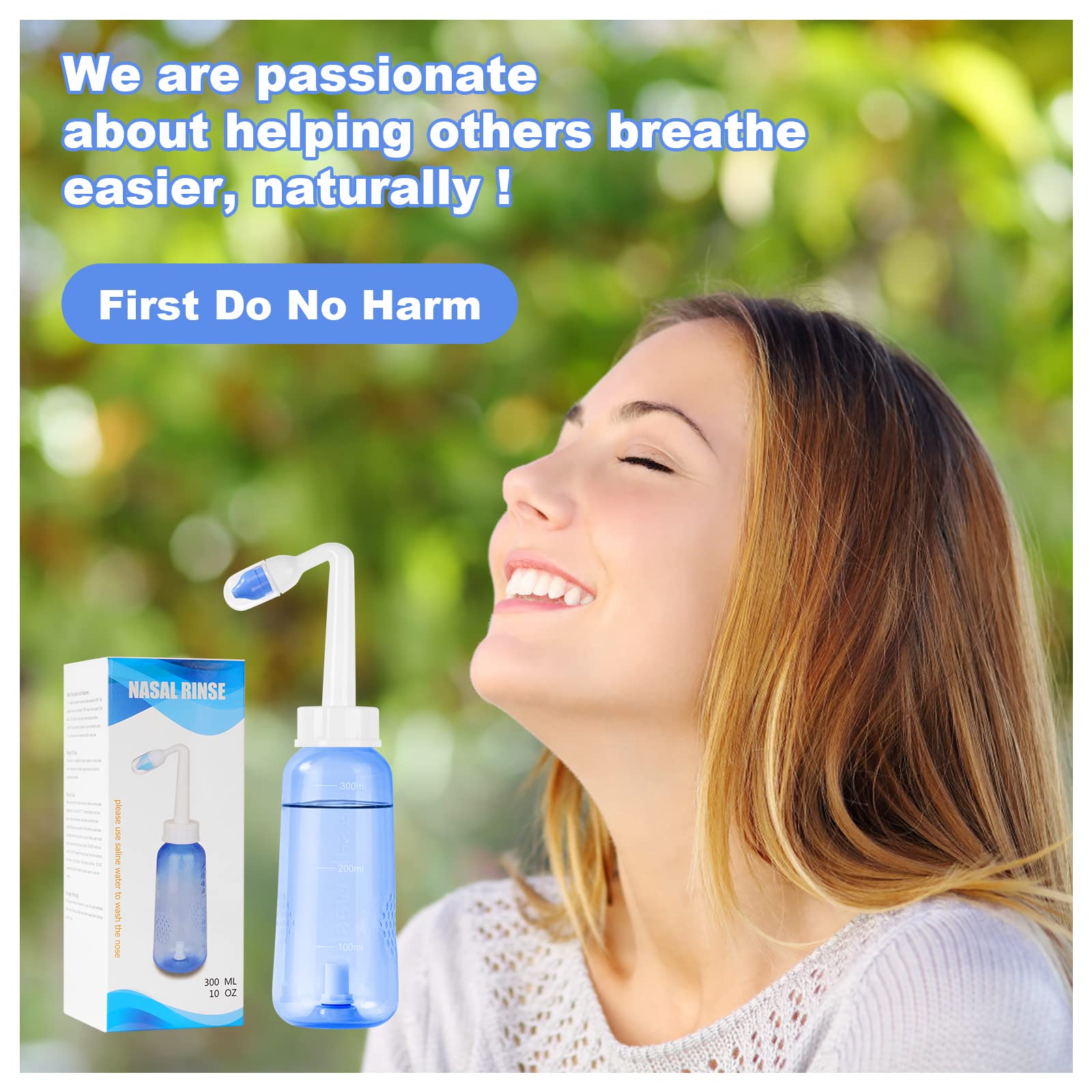 URAQT Neti Pot – kit salins et stickers thermomètre pour démarrer facilement