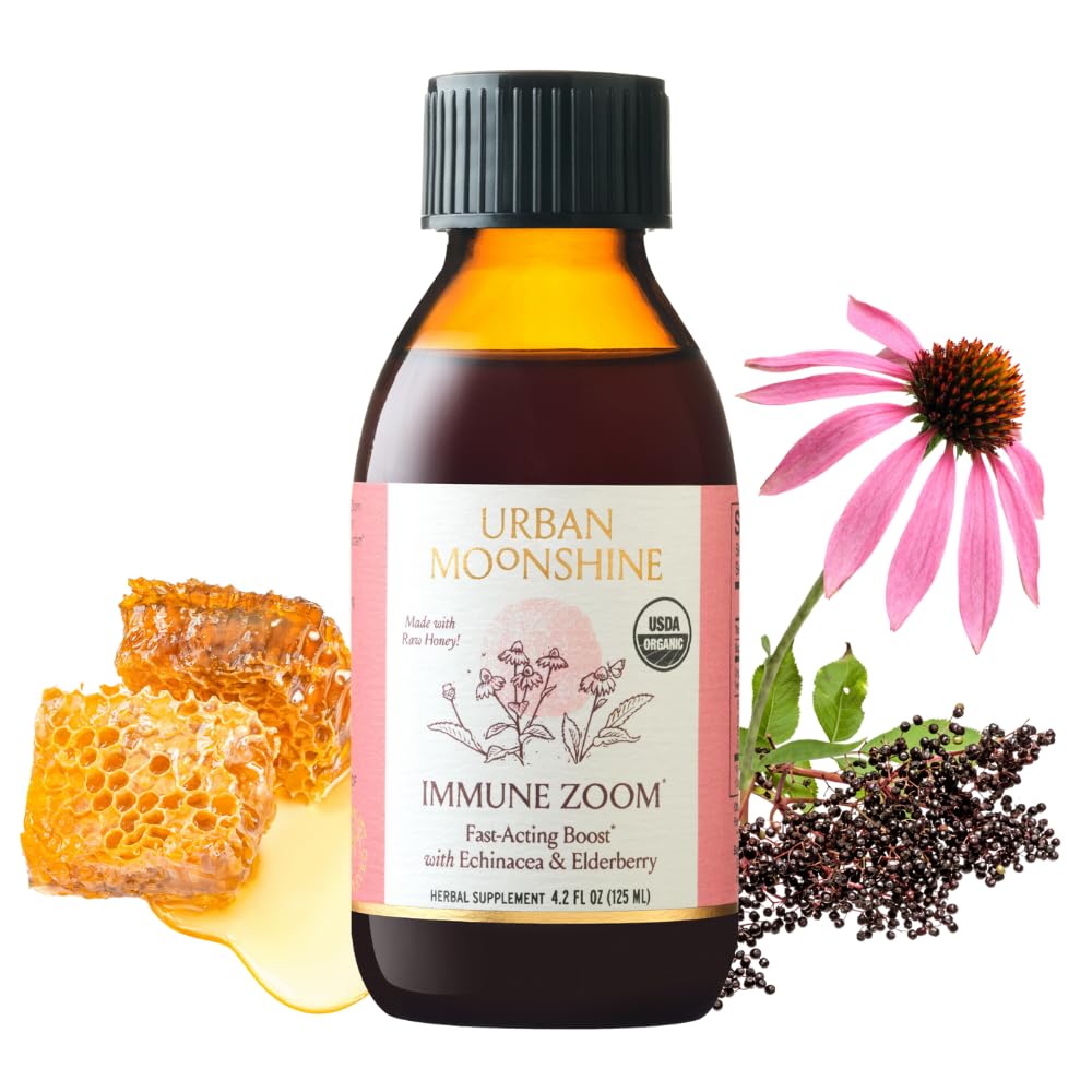 Urban Moonshine Sirop Immunité Zoom — bouteille prête à l'emploi, arôme chaleureux.