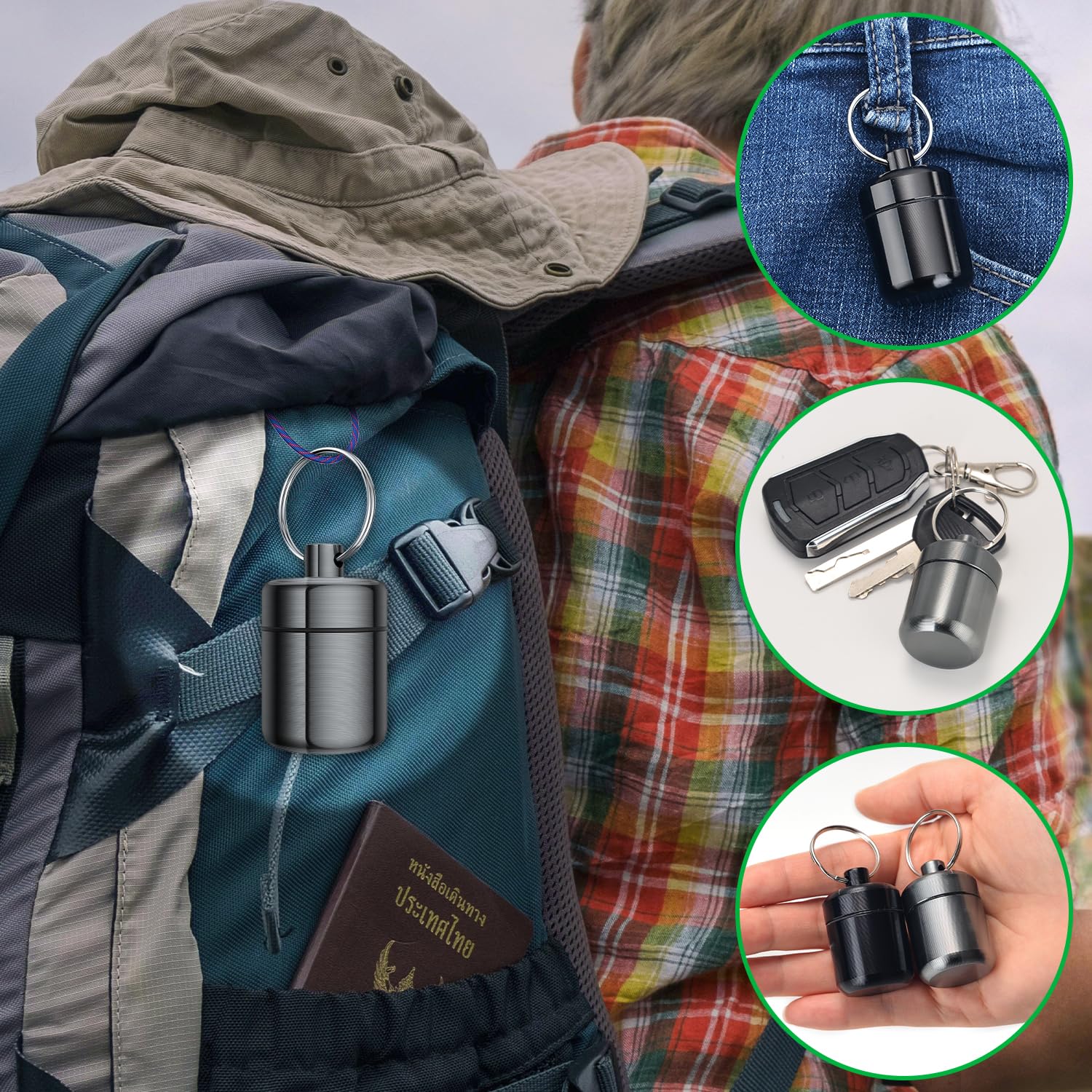 Étui Urekt compact, parfait pour voyage et activités en plein air.