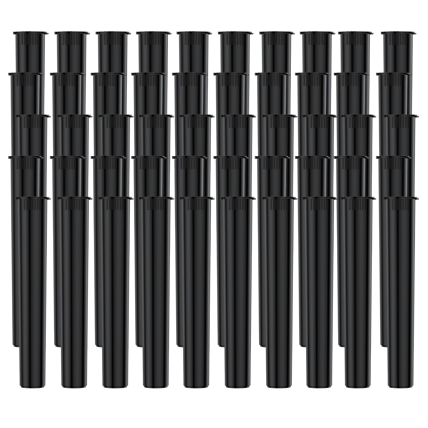 Urekt tube pilules noir 116mm capuchon poussoir, ouverture securisee.