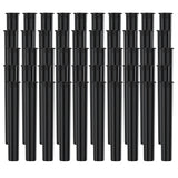 Urekt tube pilules noir 116mm capuchon poussoir, ouverture securisee.