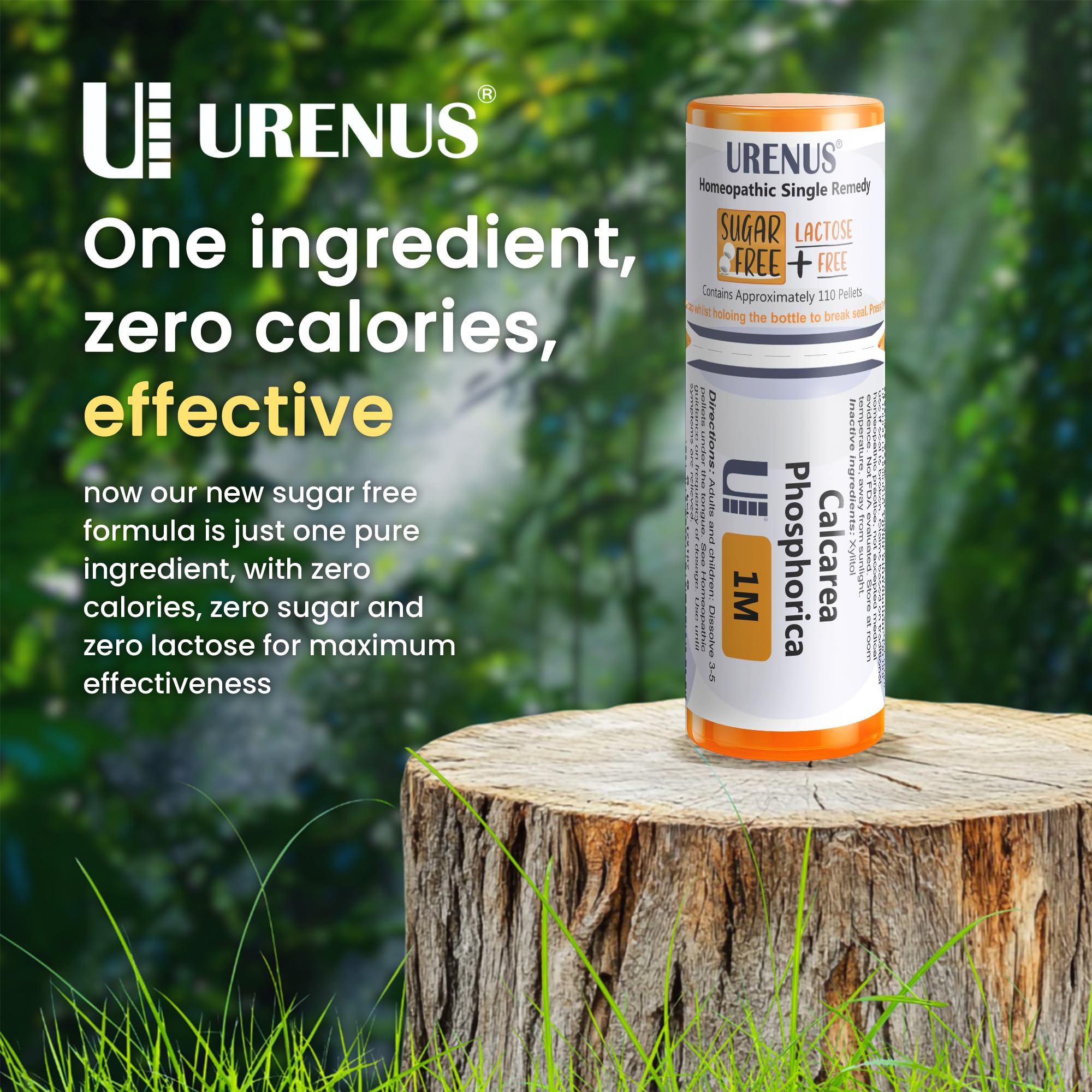 Urenus Calcarea Phosphorica 1M – emballage éco-responsable, 110 pellets pour voyage.