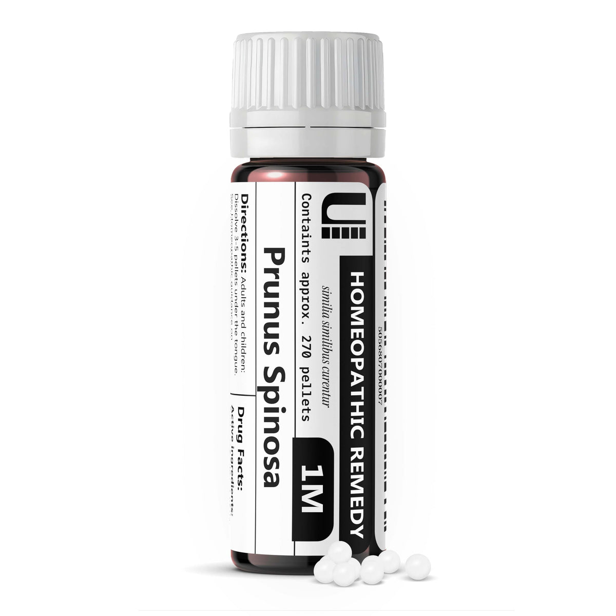 Urenus Prunus Spinosa pellets dans une bouteille pratique, sans lactose.