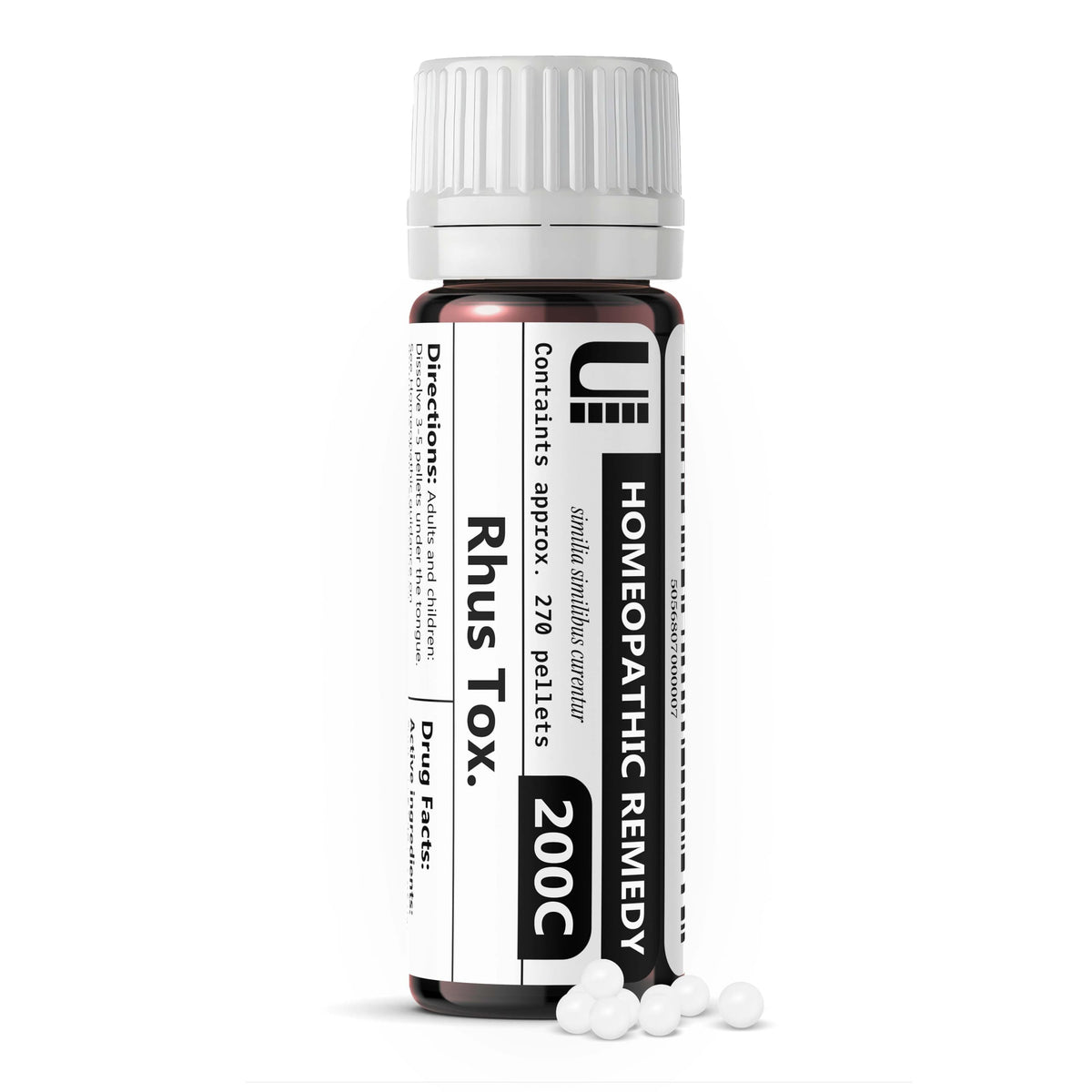 Urenus Rhus Toxicodendron 200C granules, flacon recyclable, prêt à l'usage, 270 granules.
