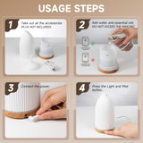 URPOWER diffuseur 100ml LED 7 couleurs, lumière d'ambiance relaxante.