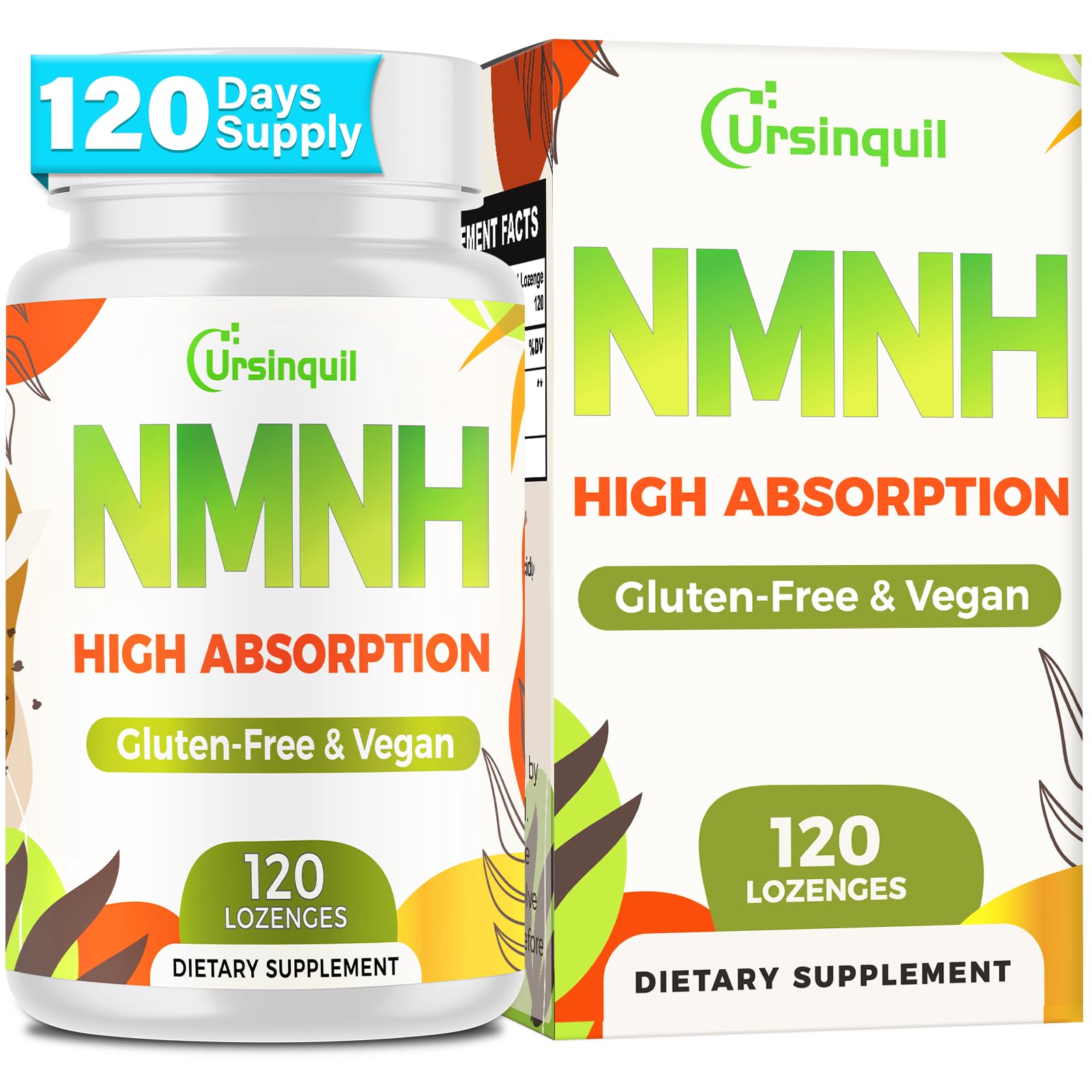 Ursinquil NMNH 500 mg – boîte visible, soutien NAD et énergie potentielles.
