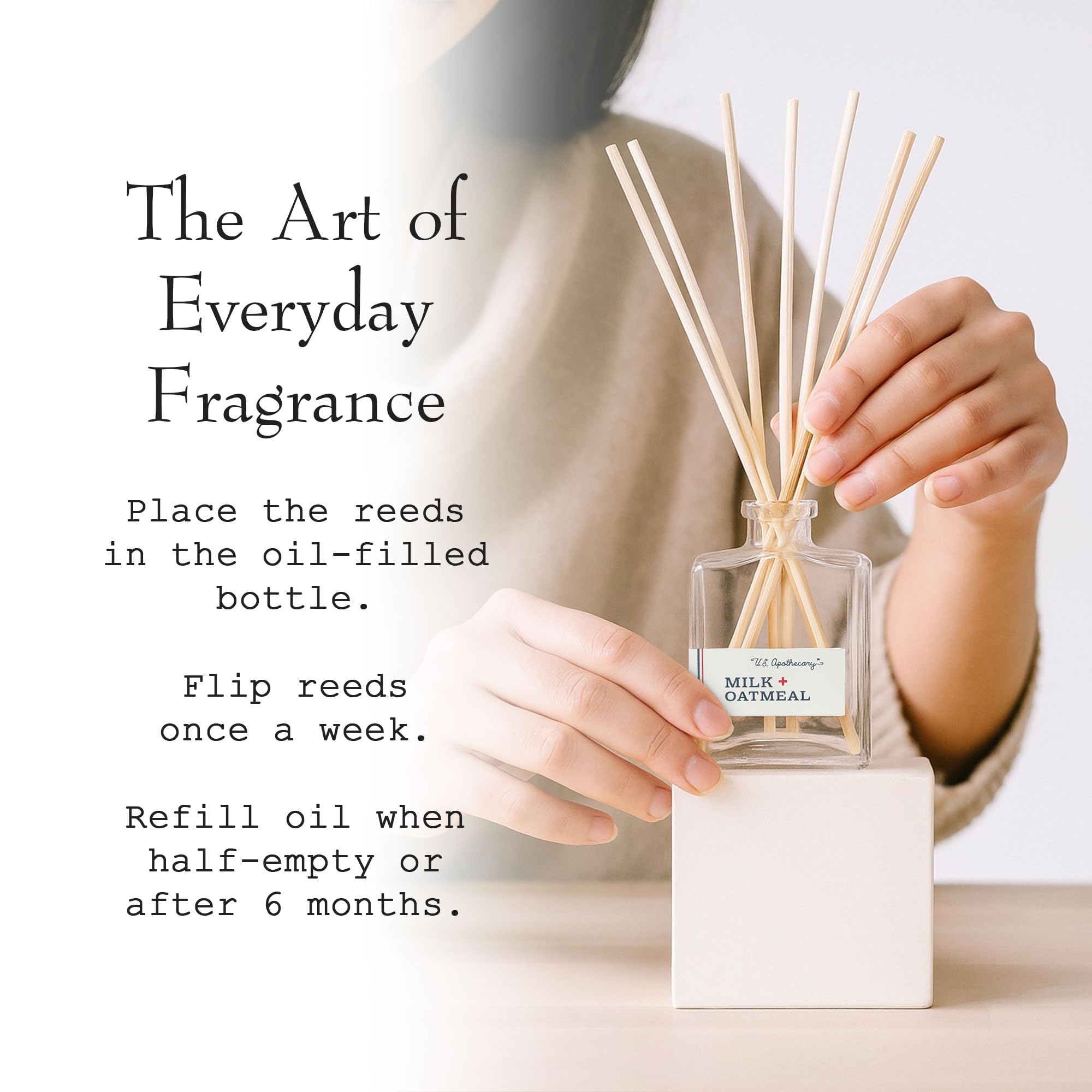 Diffuseur en verre réutilisable US Apothecary, design classique.
