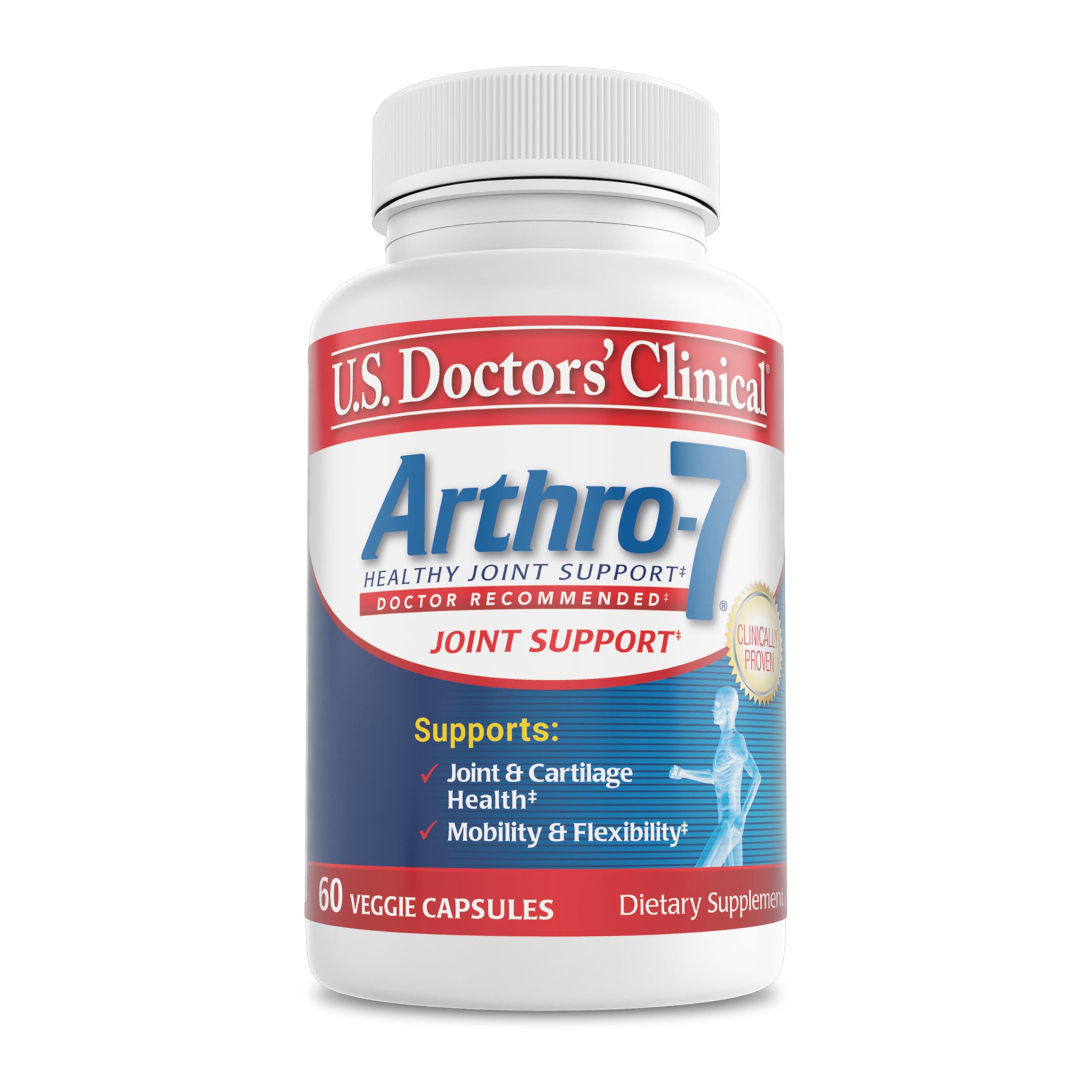 Arthro-7 de U.S. Doctors' Clinical: bouteille de capsules prête à l'emploi pour le soutien articulaire