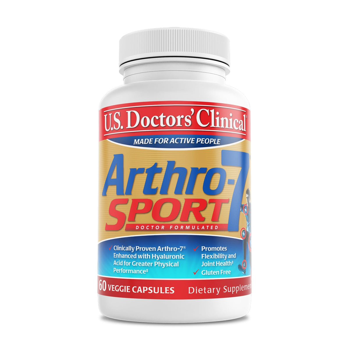 Arthro-7 Sport de U.S. Doctors' Clinical – bouteille de gélules prête à l’emploi