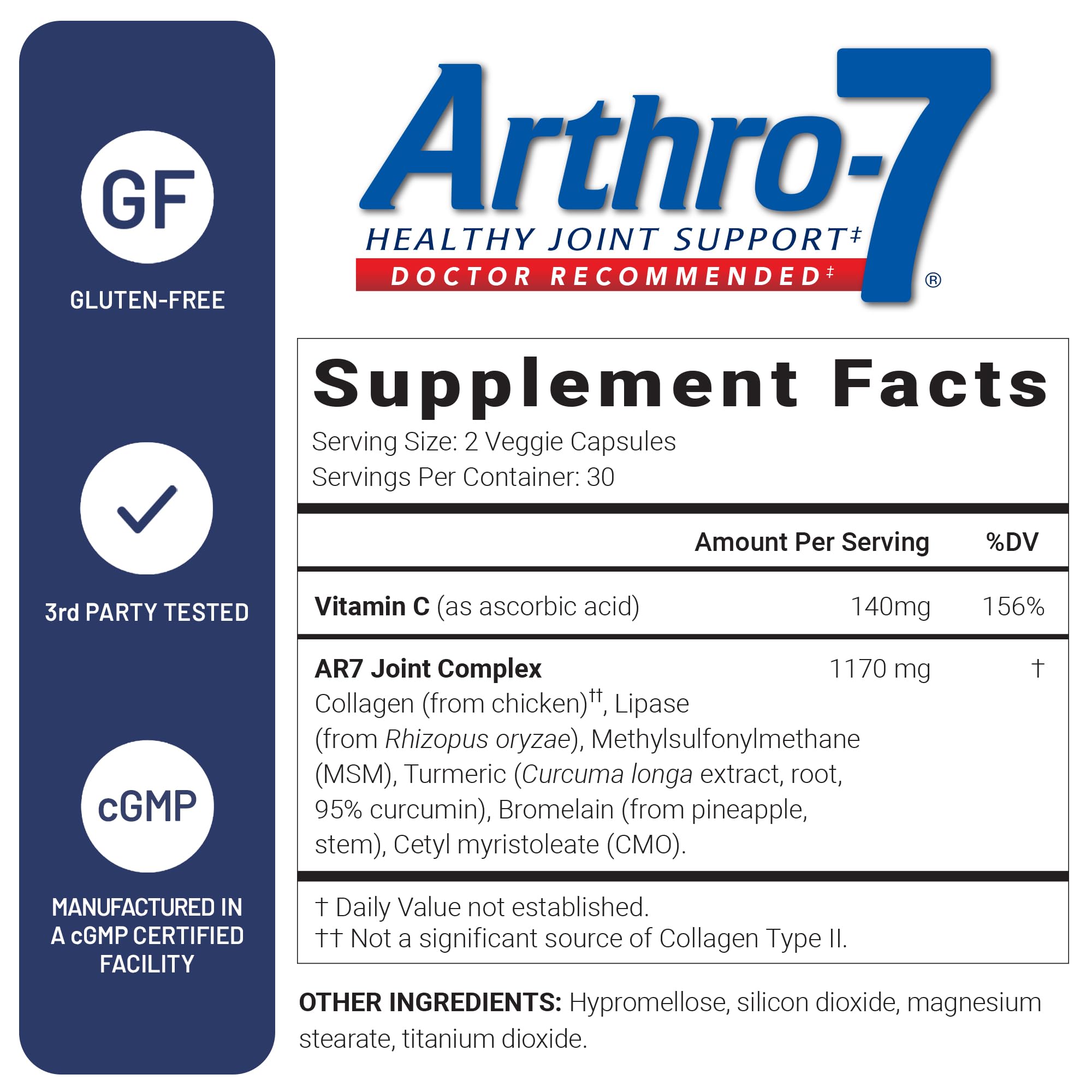 Turmeric, collagène et MSM dans Arthro-7 pour le confort des articulations
