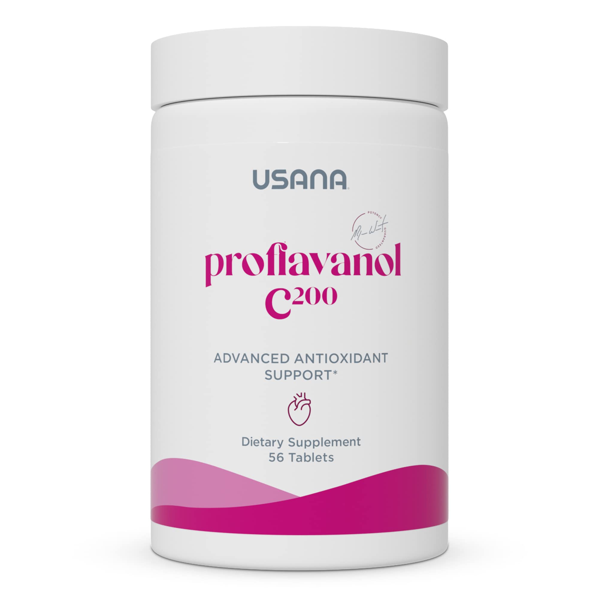USANA Proflavanol C200 – bouteille de capsules, soutien antioxydant quotidien potentiel.