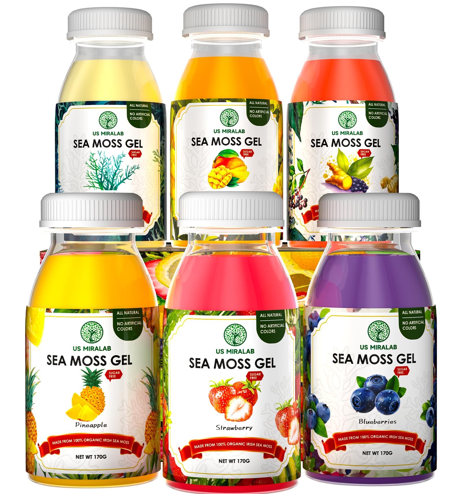 USMIRALAB Gel d'Algues Marines Sauvages ensemble six saveurs pour varier les plaisirs.