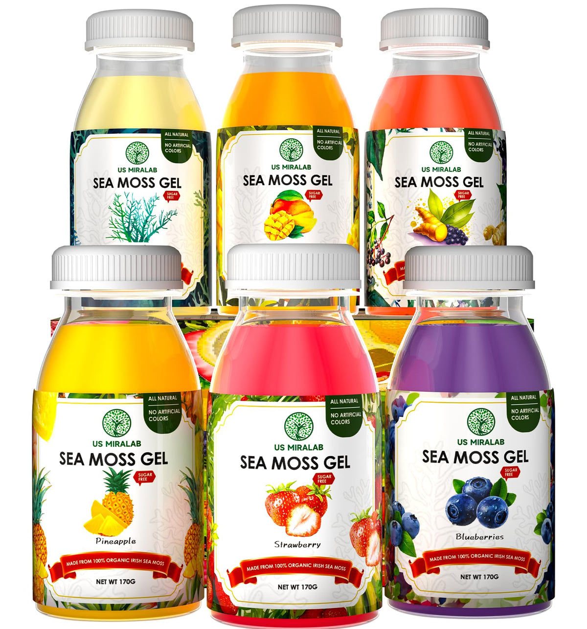 USMIRALAB Gel d'Algues Marines Sauvages ensemble six saveurs pour varier les plaisirs.