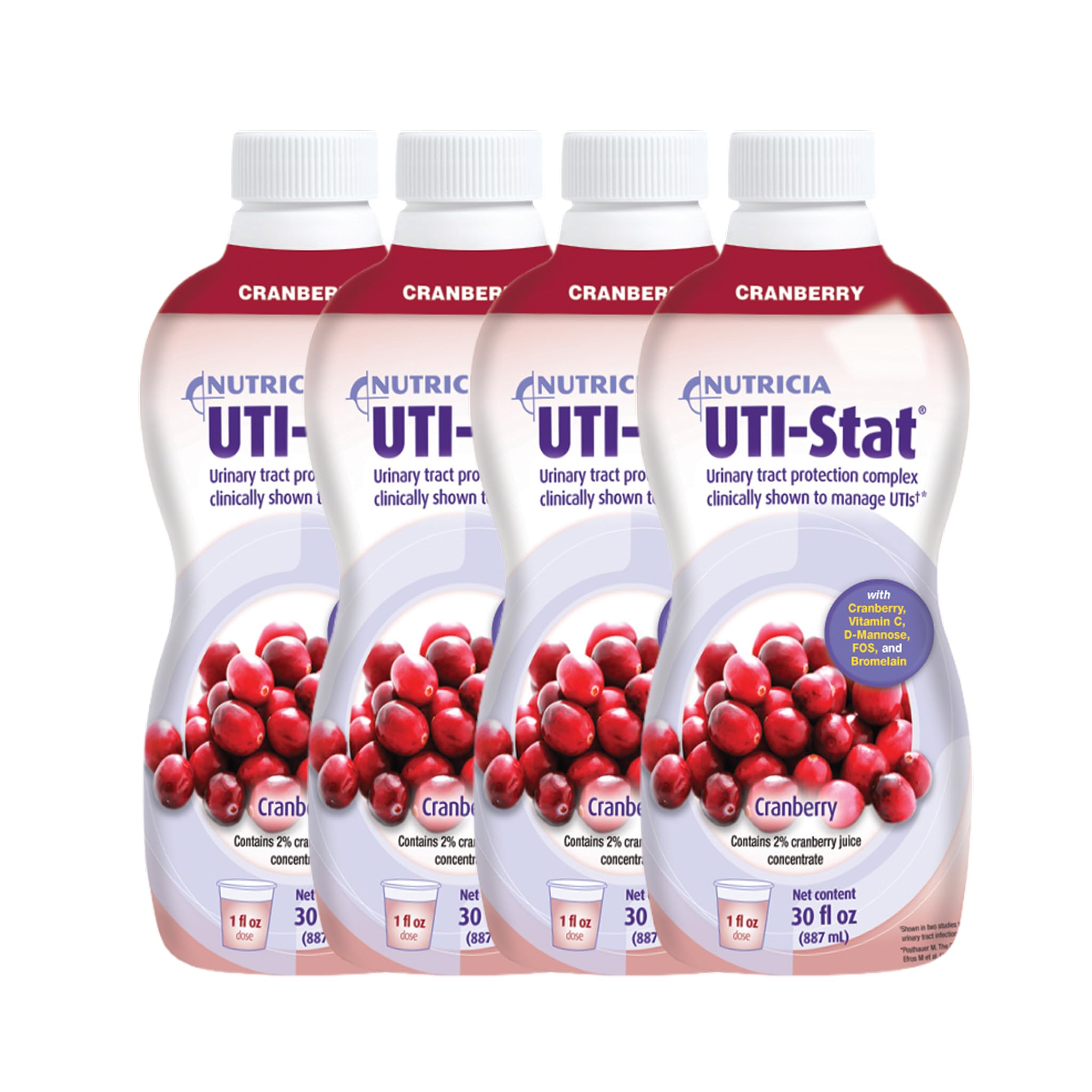 UTI-Stat Nutricia bouteille canneberge prête à boire pour utilisation quotidienne.