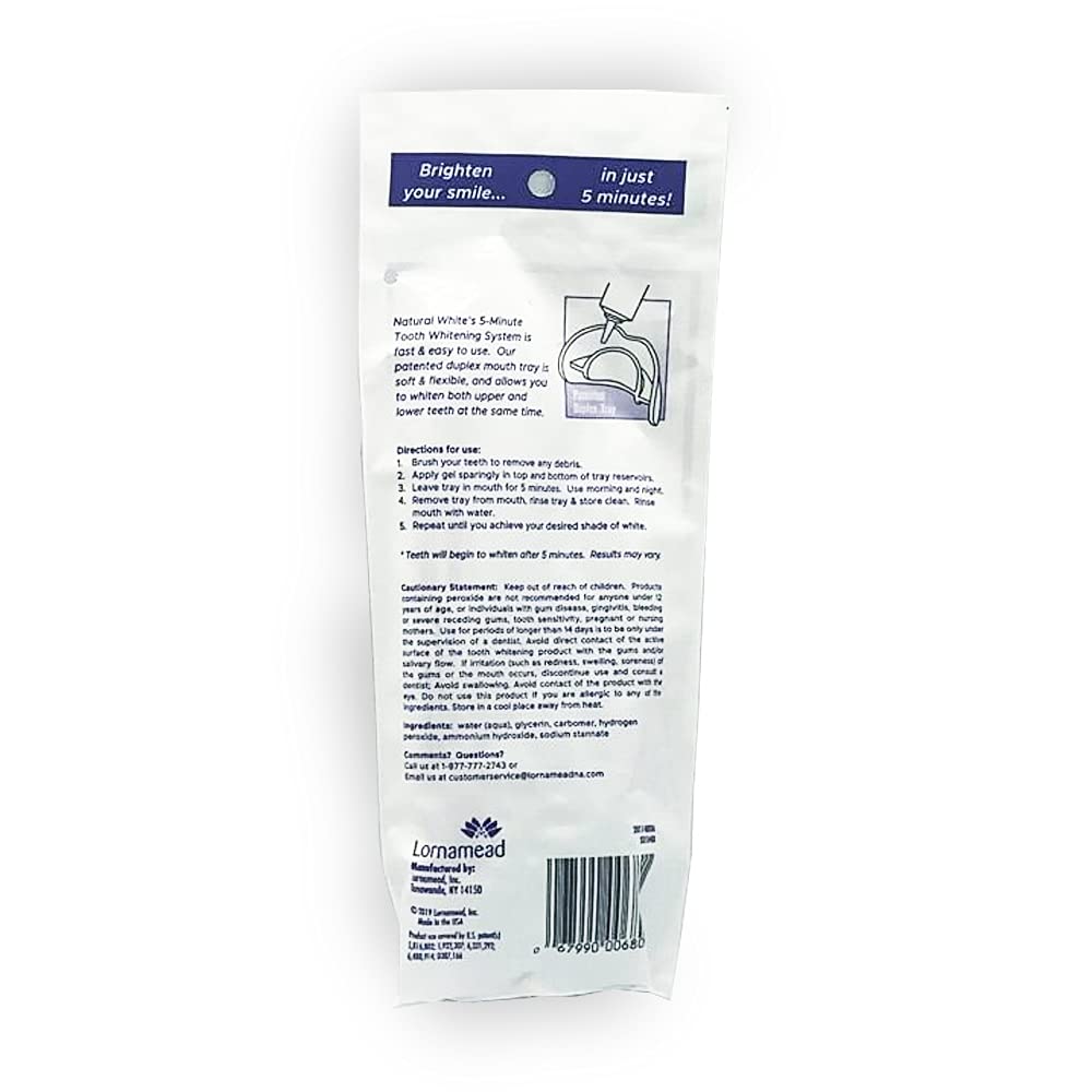 Utilisation rapide kit-blanchiment-dents Natural White montre une séance efficace.