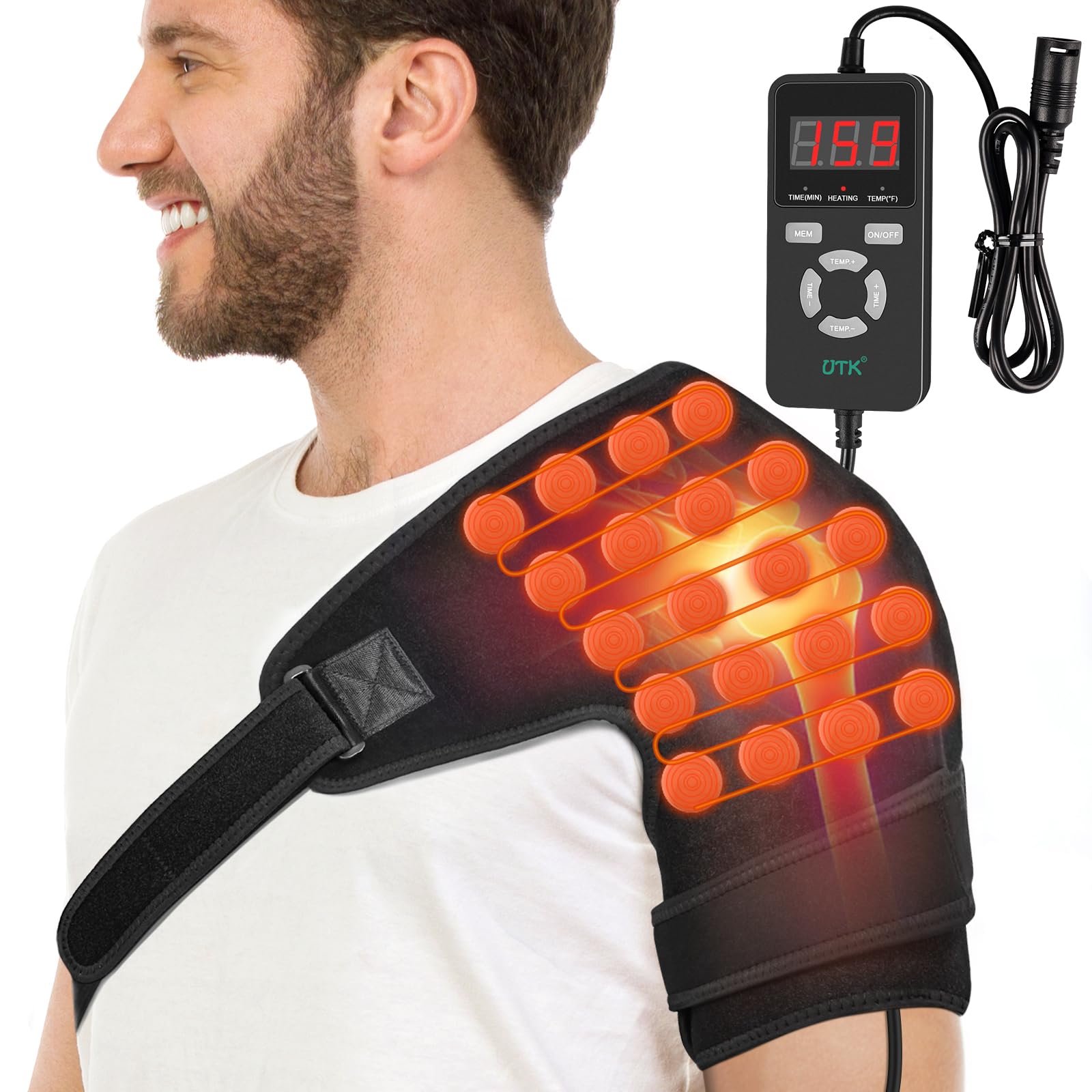 UTK épaule bande chaleur infrarouge, détend les muscles en profondeur.