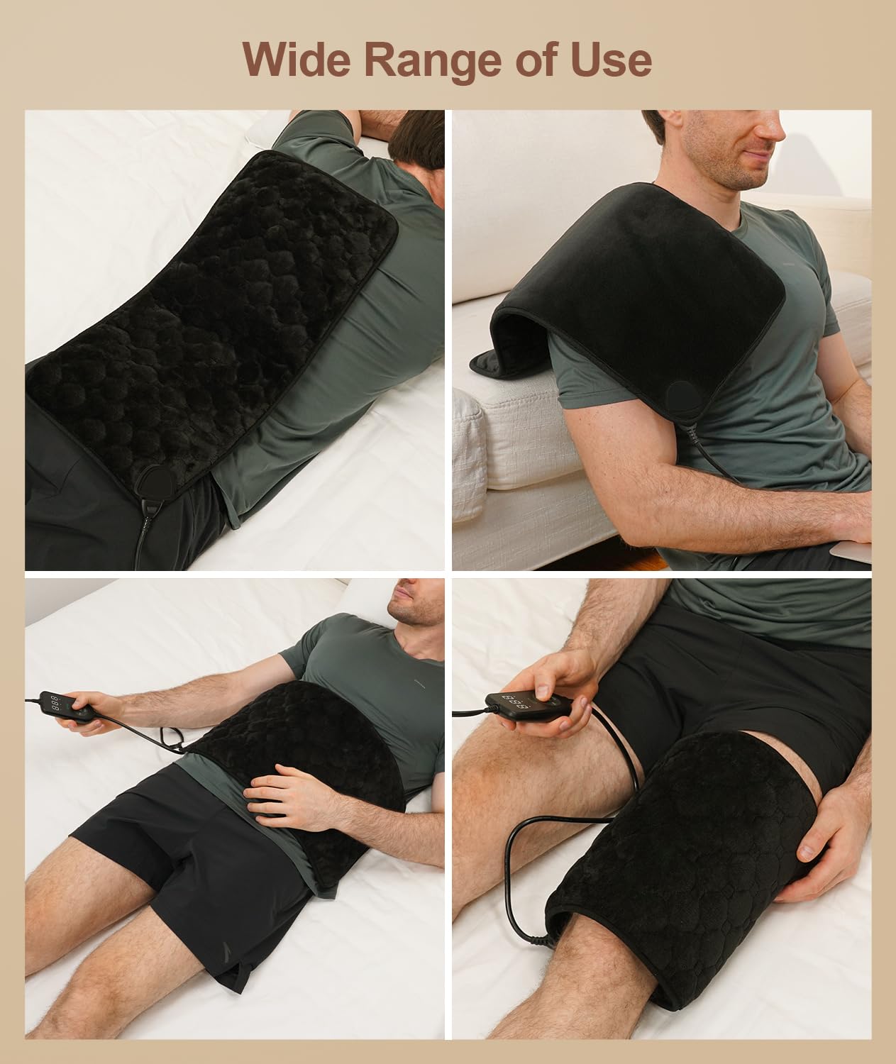 UTK taille-12x24-pouces: grand format couvrant dos et abdomen.