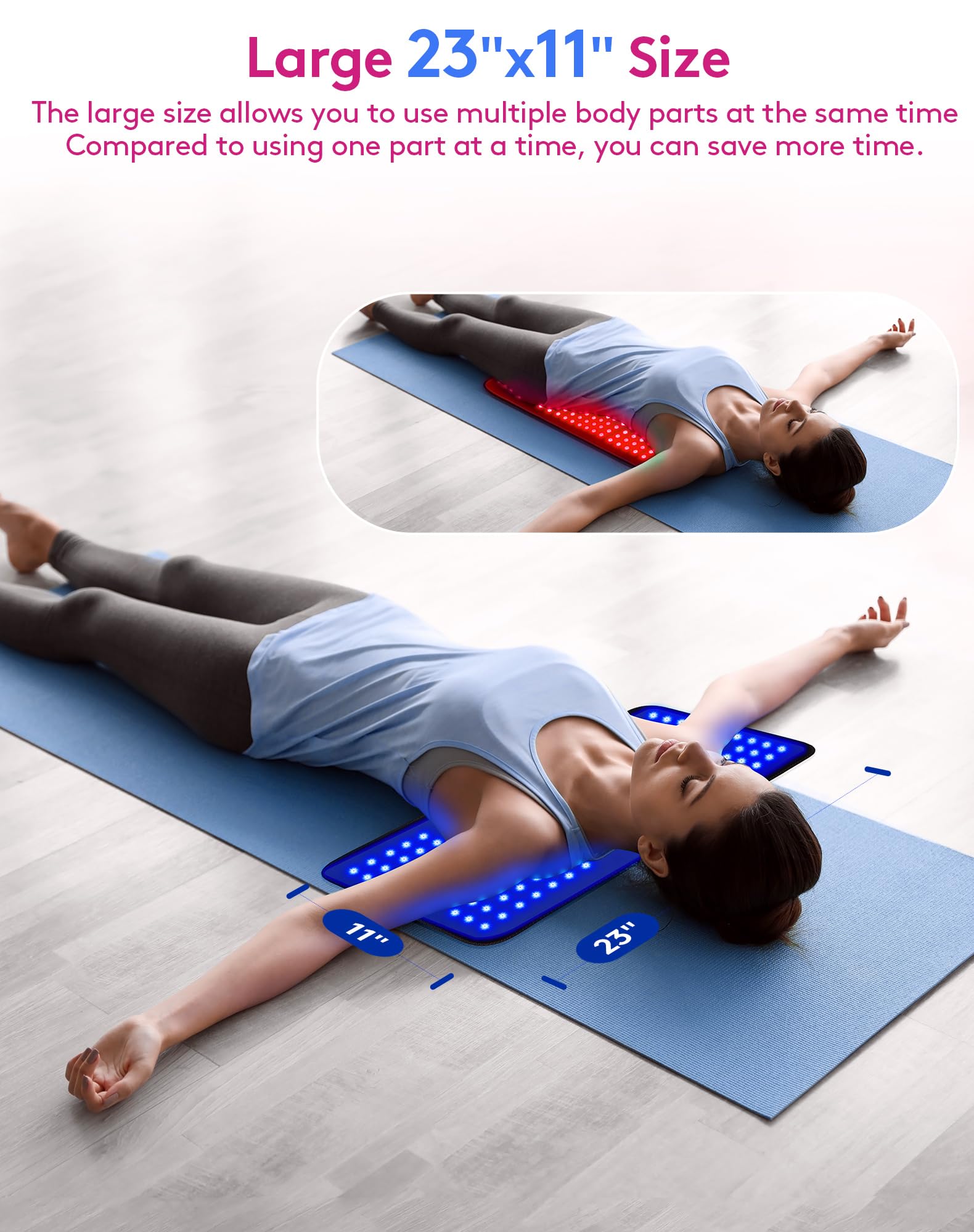 UTK tapis thérapeutique bleu et rouge, pratique à domicile.