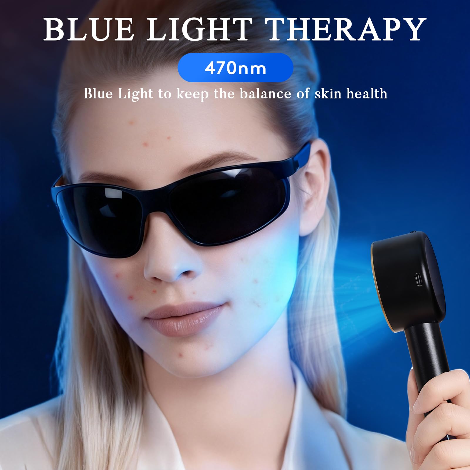 UTK thérapie lumineuse portable au design ergonomique, prise en main facile.