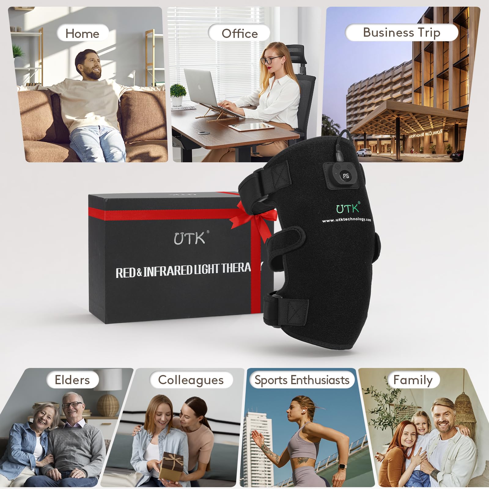 UTK utilisation polyvalente sur genou, coude et bras