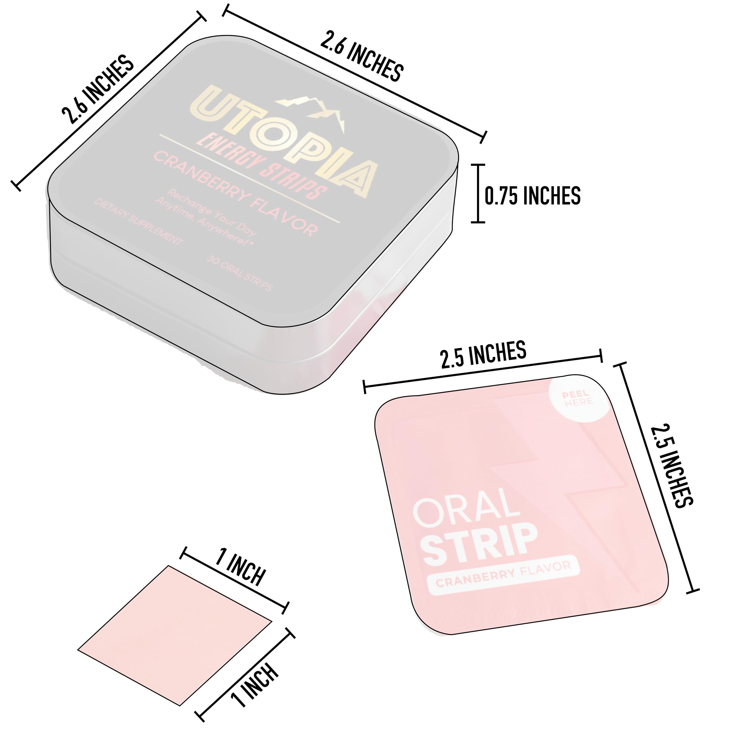 UTOPIA Strips Energy Strips format compact facile à transporter.