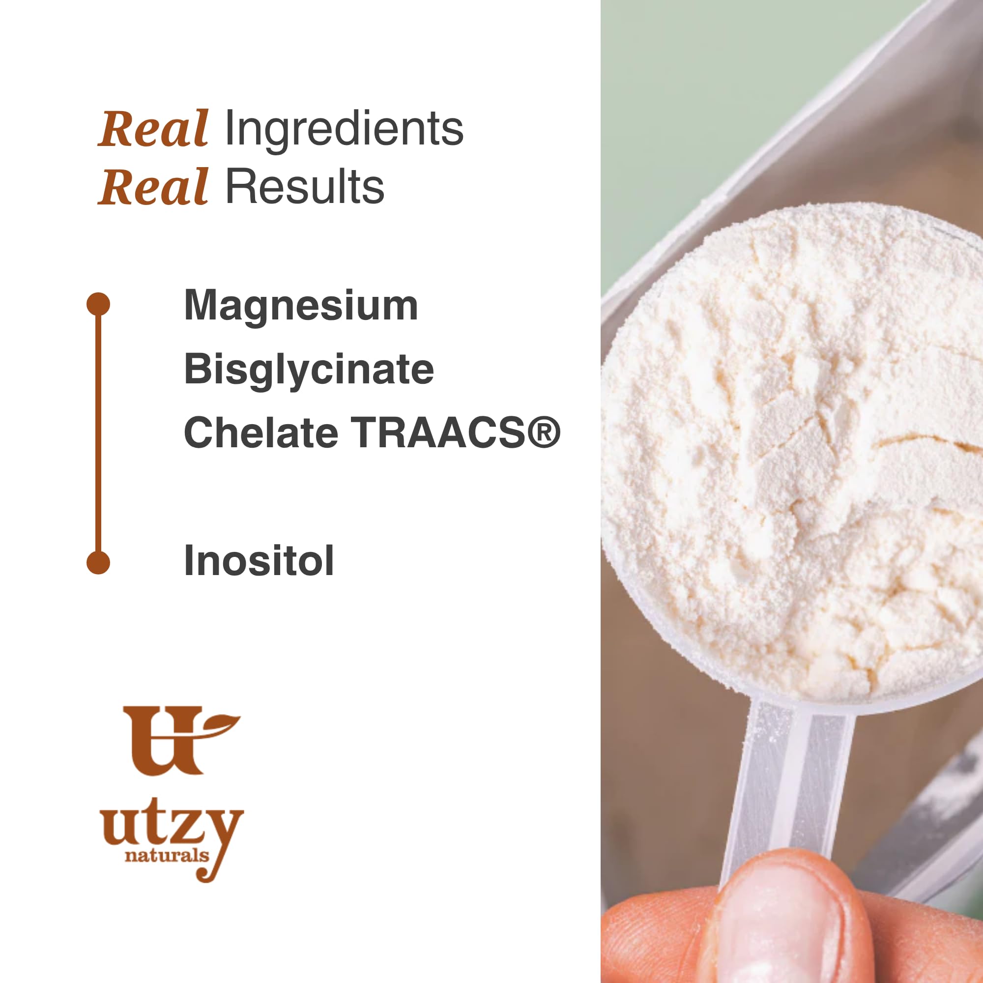 Utzy Naturals Magnositol, emballage-30-portions : praticité pour une utilisation quotidienne