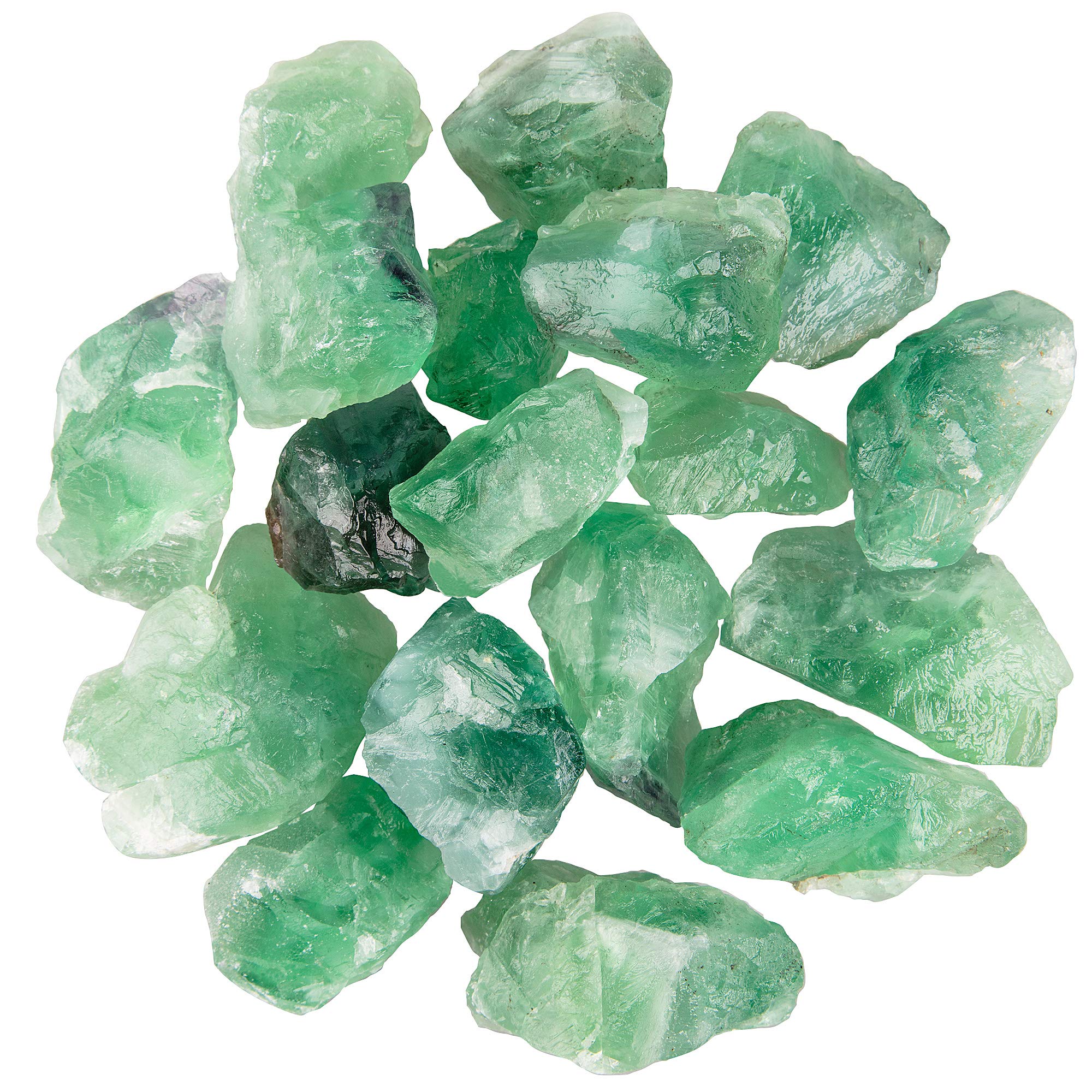 UU UNIHOM green fluorite rough 1lb ready for tumbling and display